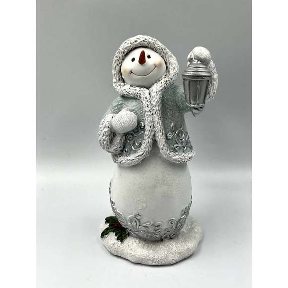Hallmark Set of 2 Winter Wonderland Snowman With Cardinal Figurine And L amp be - Picture 4 of 9